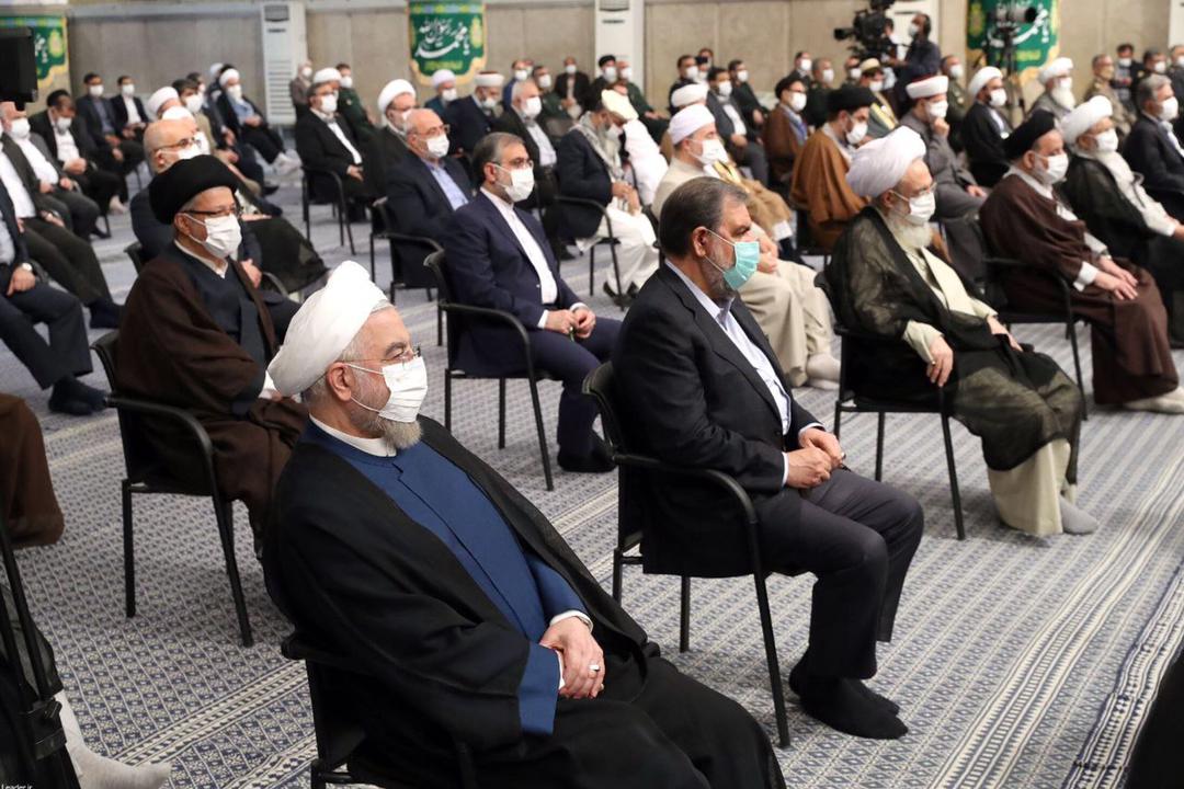 حضور روحانی در دیدار امروز مسئولان با رهبر انقلاب(عکس)