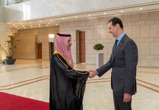 دیدار وزیر خارجه عربستان با بشار اسد بعد از ۱۲ سال (عکس)