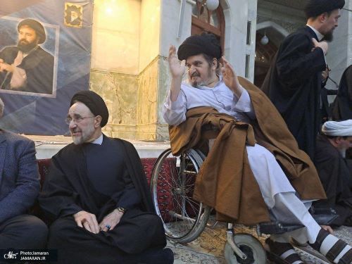 حضور غیرمنتظره یک چهره در کنار سیدمحمد خاتمی در حرم امام خمینی (عکس)