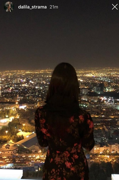 همسر استراماچونی در حال تماشای تهران از نمایی بی نظیر(عکس)