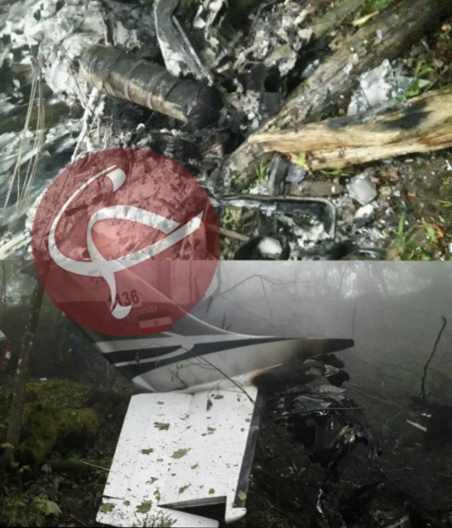 اولین تصاویر منتشر شده از سقوط هواپیمای دو نفره آموزشی نیروی انتظامی
