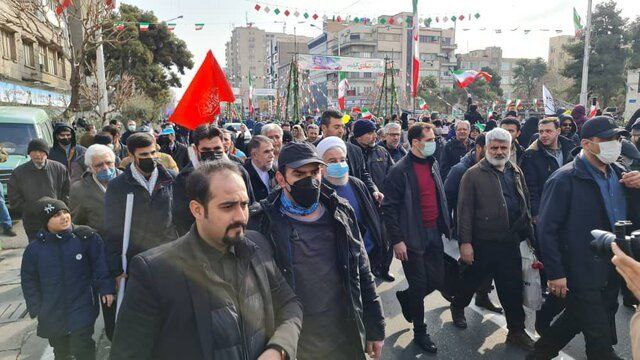 عكس: حضور حسن روحانی در راهپیمایی ۲۲ بهمن در تهران