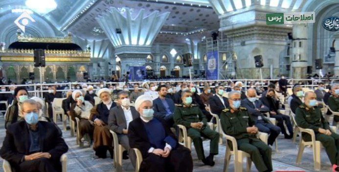 حضور حسن روحانی و علی لاریجانی در مراسم ارتحال امام (ره)