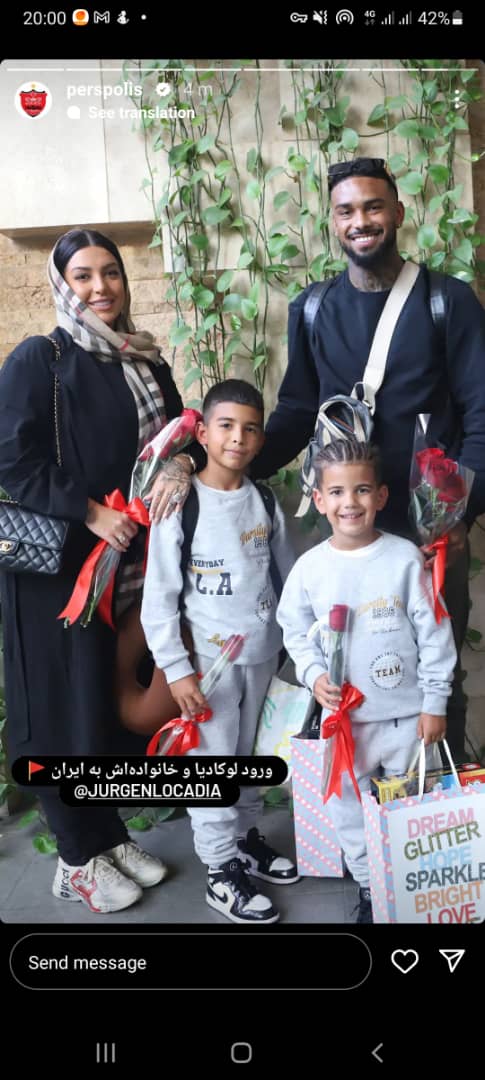 لوکادیا و همسر و فرزندانش به تهران رسیدند(عکس)