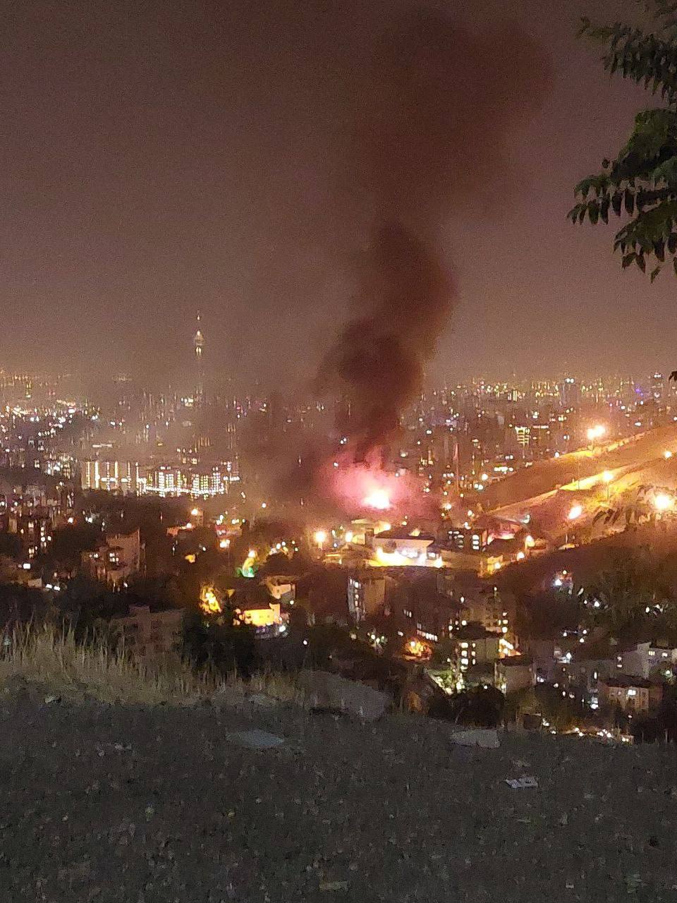 آتش ‌سوزی در «زندان اوین» به روایت تصویر