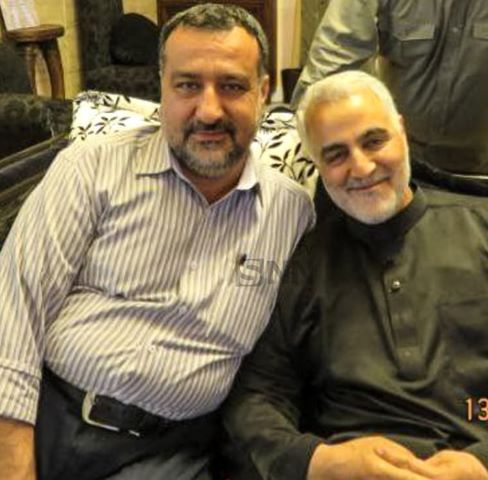 شهید سیدرضی موسوی در کنار حاج قاسم سلیمانی (عکس)
