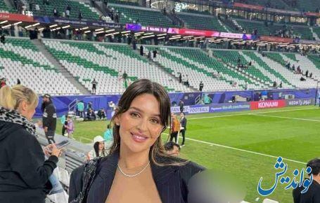 تصویری دیدنی از همسر سوئدی سامان قدوس در جام ملت‎های آسیا 2023 (عکس)