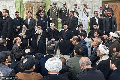 مراسم تشییع و خاکسپاری آیت الله موسوی بجنوردی با حضور سیدحسن خمینی، خاتمی و ناطق نوری (گزارش تصویری)