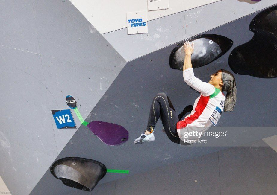 الناز رکابی در مسابقات سنگ نوردی قهرمانی جهان (تصاویر)