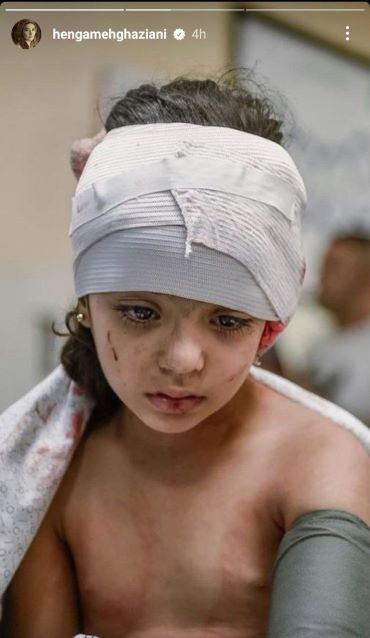 واکنش هنگامه قاضیانی به حمله اسراییل به بیمارستان المعمدانی غزه (استوری)