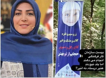 کنایه سنگین المیرا شریفی مقدم به بنر جدید شهرداری درباره حجاب+ عکس