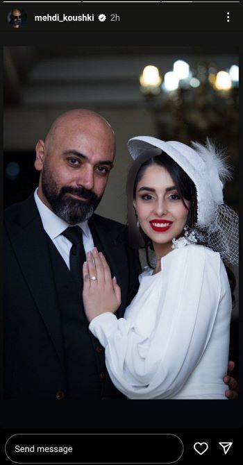 مهدی کوشکی، همسر سابق ریحانه پارسا با یک بازیگر ازدواج کرد + عکس