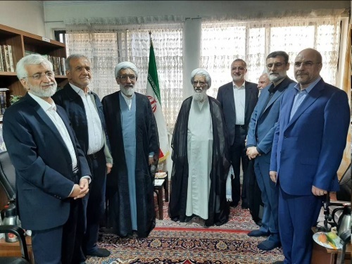 شش نامزد انتخابات 1403 امروز به دیدار روحانی عالیرتبه رفتند (عکس)