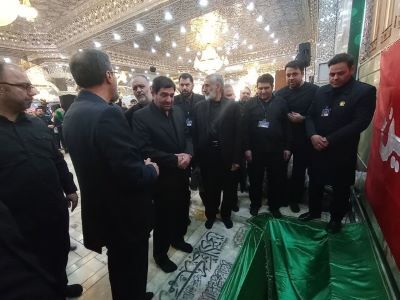 پیکر شهید حسین امیرعبداللهیان در مرقد حضرت عبدالعظیم به خاک سپرده شد (عکس)