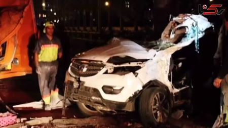 اولین تصویر از خودروی «حامیم» پس از تصادف شدید
