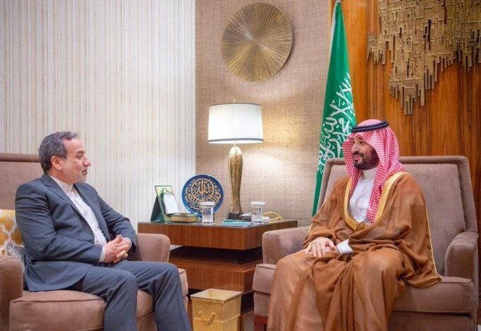 دیدار عراقچی با محمد بن سلمان (عکس)