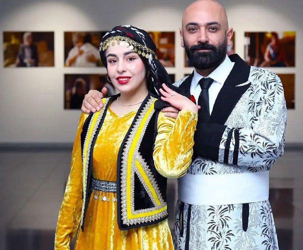 مهدی کوشکی بازیگر و همسرش با لباس لری (عکس)