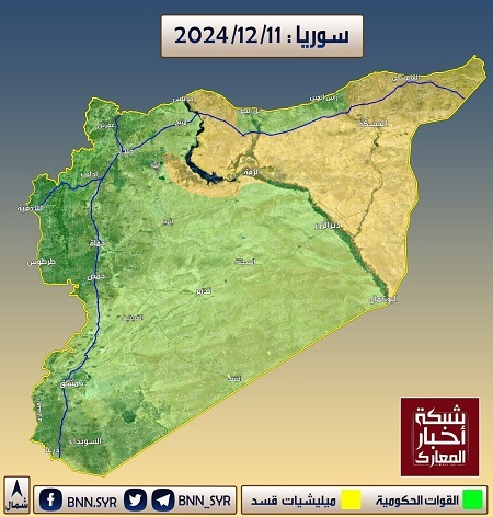 کردها و تحریرالشام چقدر از خاک سوریه را در اختیار دارند؟ (نقشه)