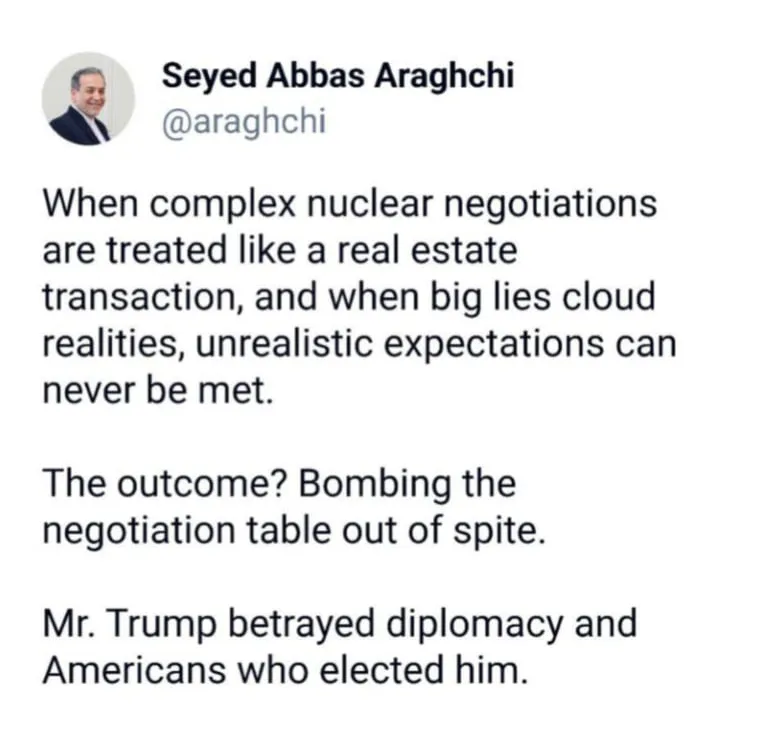 کنایه سنگین عراقچی به ویتکاف