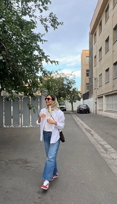 عکس تازه سحر دولتشاهی در کوچه پس کوچه‌های تهران(عکس)