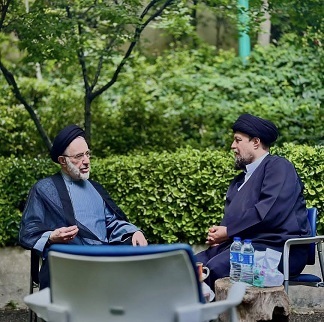 حضور سید محمد خاتمی در بیت امام (ره) (عکس)