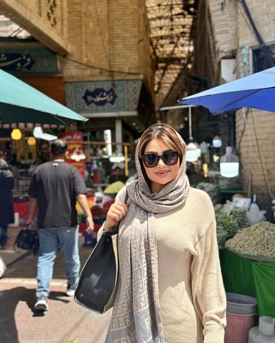 تهران گردی هدیل علیان مجری مشهور جهان عرب ؛ سیندرلای فلسطین (عکس)
