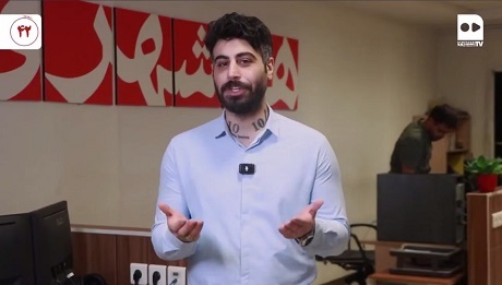 خالکوبی گردن مجری تلویزیون روزنامه زاکانی (عکس)