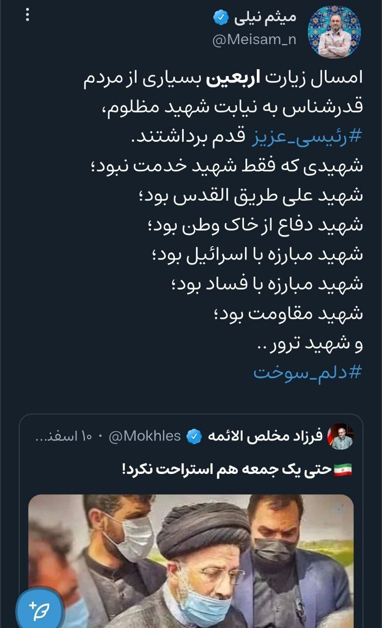 برادر داماد ابراهیم رئیسی، او را «شهید ترور» خواند