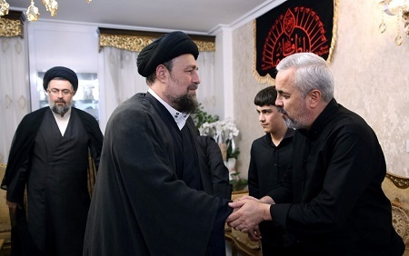 سید حسن خمینی با خانواده شهید باقری دیدار کرد+ عکس