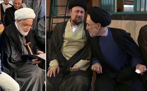 حضور خبرساز خاتمی و کروبی در یک مراسم ختم محمد علی جماعتی (+عکس)