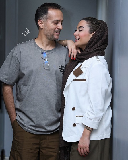 قاب عاشقانه احمد مهرانفر، ارسطو پایتخت و همسرش مونا فائزپور (عکس)