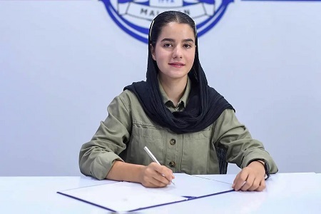 گل زیدانی تانیا جهانشاهی هافبک ۱۸ ساله زنان گل‌گهر  (ویدئو)
