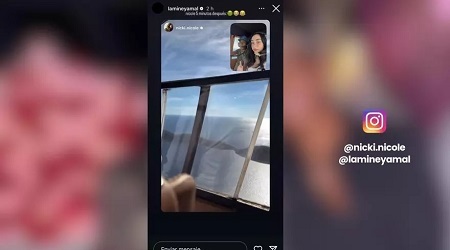 سفر مشترک یامال با نیکی نیکول، خواننده آرژانتینی پس از جنجال‌های اخیر + عکس