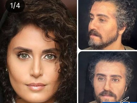 گریم الناز شاکردوست در نقش یک مرد میانسال! (عکس)