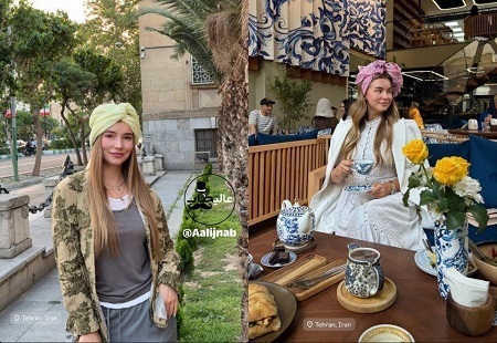 پوشش دختران بلاگر روس در تهران (عکس)