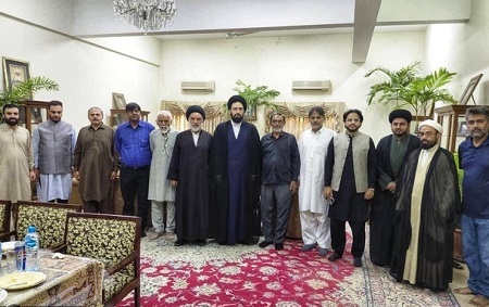 سفر سید علی خمینی به کراچی برای بازگشایی کتابخانه یادگار امام + تصاویر