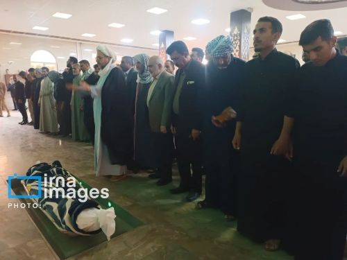 حضور استاندار خوزستان در مراسم تشییع و تدفین مرحوم احمد بالدی (عکس)