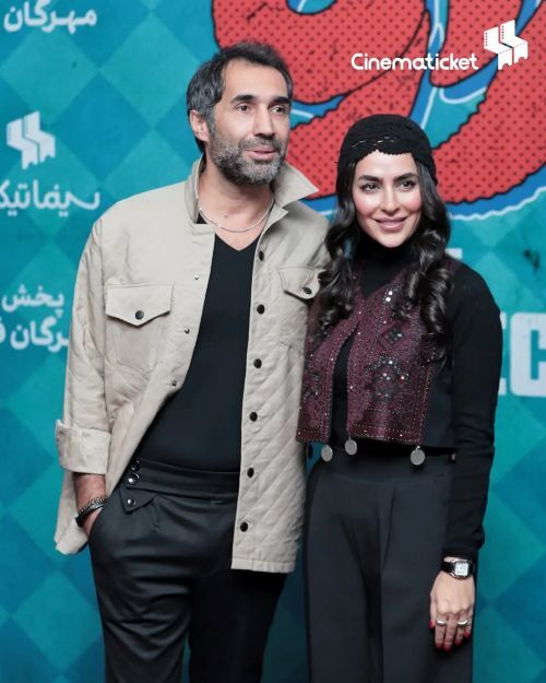 هادی کاظمی و همسرش سمانه پاکدل در اکران فیلم «آقای زالو» (عکس)
